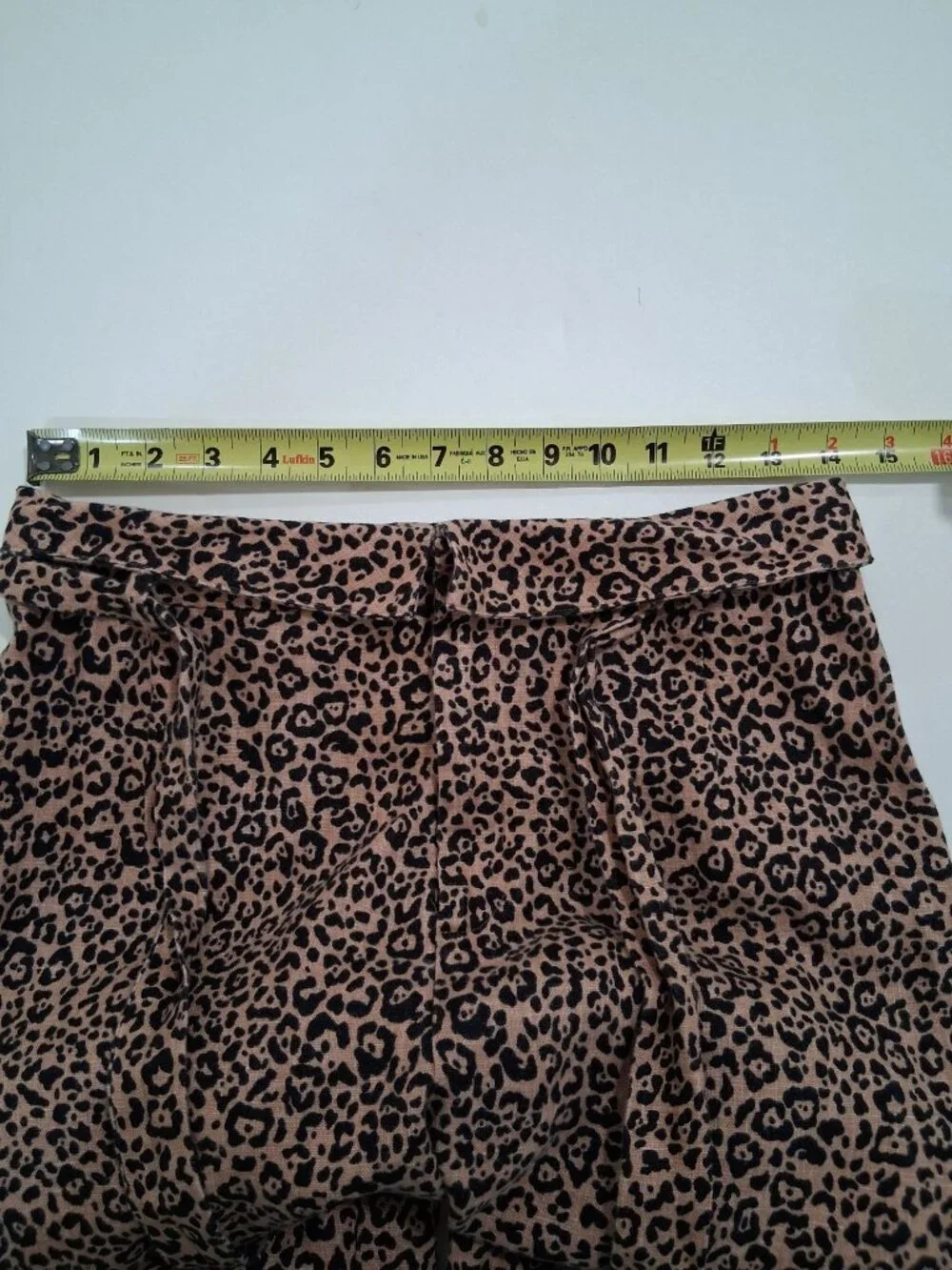 Reformation JACKIE Leopard Print Wide Leg Crop Linen Pants Size 4